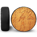 Ancient Egyptian Gods Print Leather Spare Tire Cover