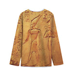 Ancient Egyptian Gods Print Long Sleeve Short Coat