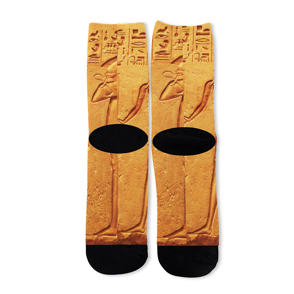 Ancient Egyptian Gods Print Long Socks