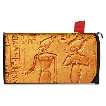 Ancient Egyptian Gods Print Mailbox Cover