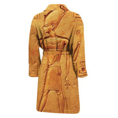 Ancient Egyptian Gods Print Men's Bathrobe