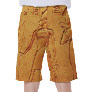 Ancient Egyptian Gods Print Men's Beach Shorts