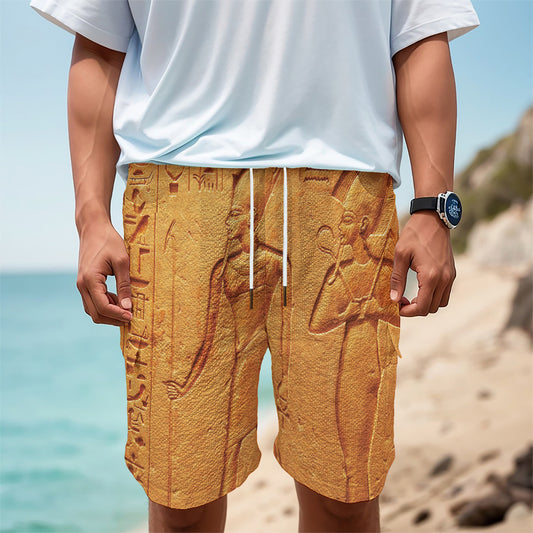 Ancient Egyptian Gods Print Men's Cargo Shorts