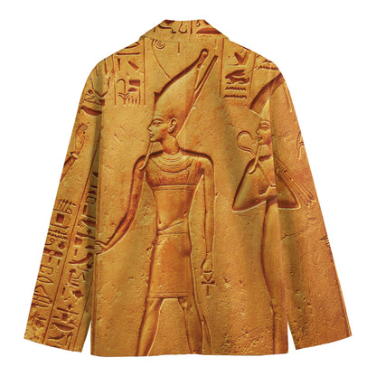 Ancient Egyptian Gods Print Men's Cotton Blazer