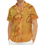 Ancient Egyptian Gods Print Men's Deep V-Neck Shirt