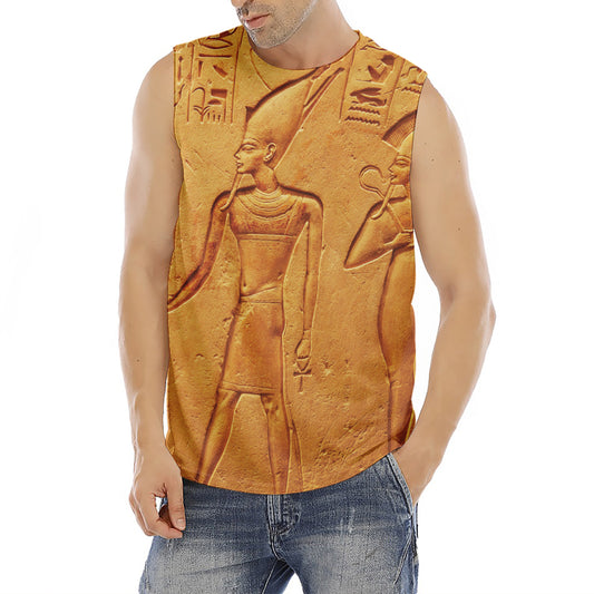 Ancient Egyptian Gods Print Men's Fitness Tank Top