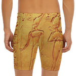 Ancient Egyptian Gods Print Men's Long Boxer Briefs