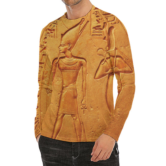 Ancient Egyptian Gods Print Men's Long Sleeve Rash Guard