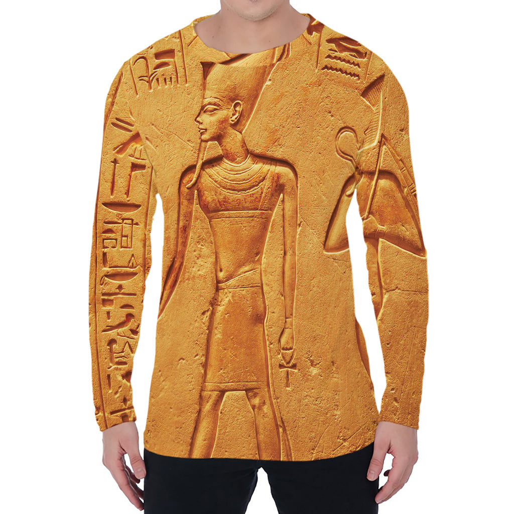 Ancient Egyptian Gods Print Men's Long Sleeve T-Shirt