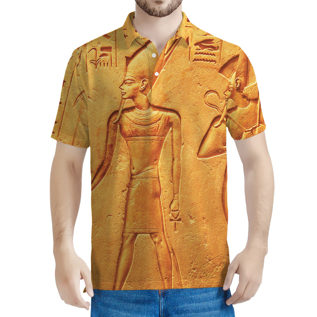 Ancient Egyptian Gods Print Men's Polo Shirt