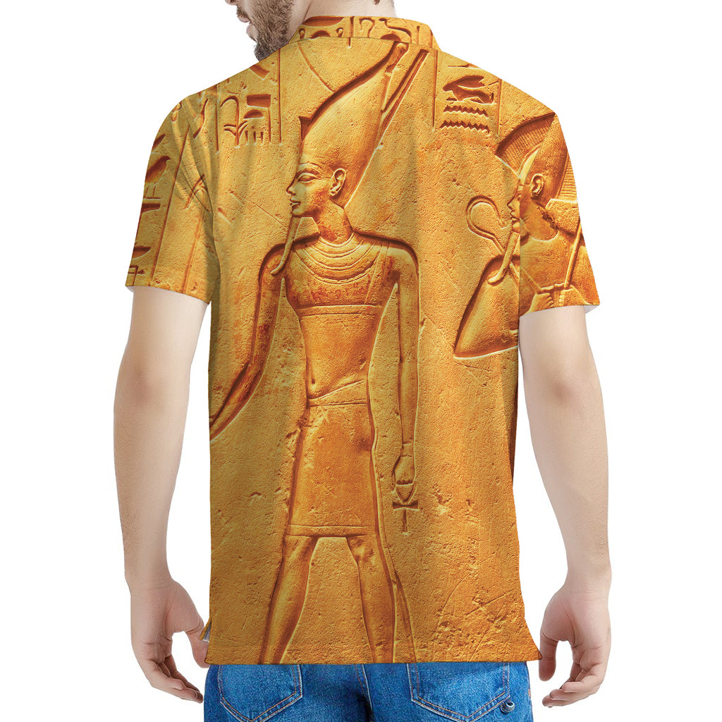 Ancient Egyptian Gods Print Men's Polo Shirt