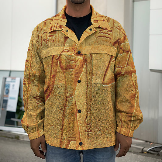 Ancient Egyptian Gods Print Men's Shirt Jacket