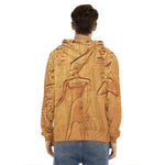 Ancient Egyptian Gods Print Men's Velvet Pullover Hoodie