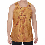 Ancient Egyptian Gods Print Men's Velvet Tank Top
