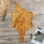 Ancient Egyptian Gods Print One Shoulder Bodysuit