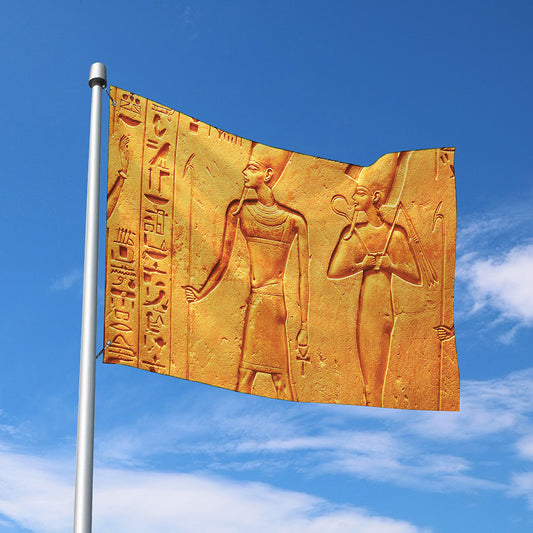 Ancient Egyptian Gods Print Polyester Flag