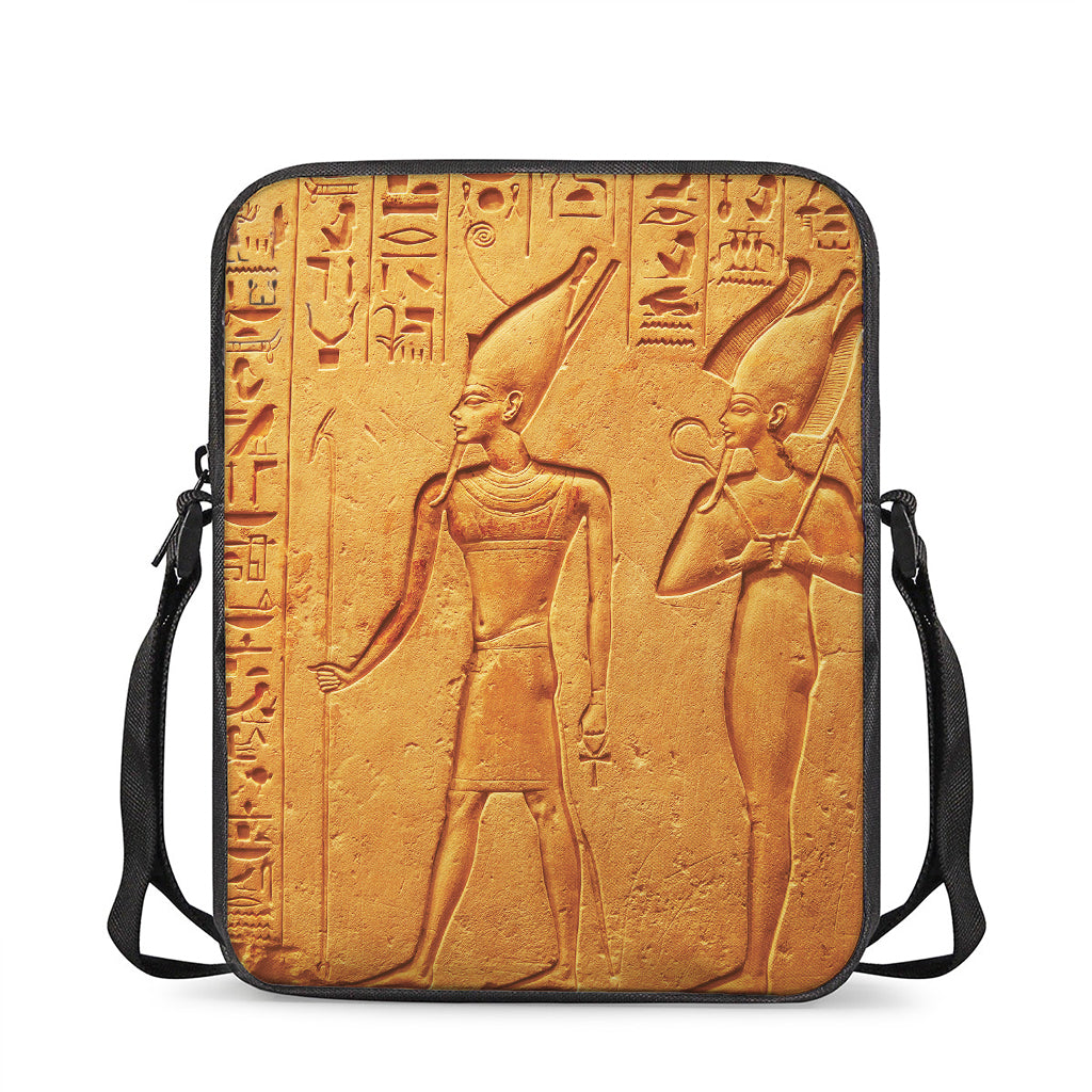 Ancient Egyptian Gods Print Rectangular Crossbody Bag