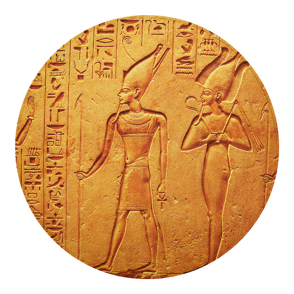 Ancient Egyptian Gods Print Round Blanket