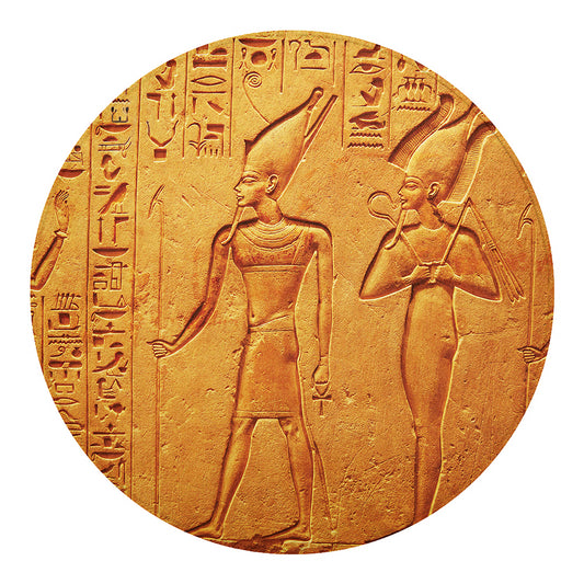 Ancient Egyptian Gods Print Round Blanket