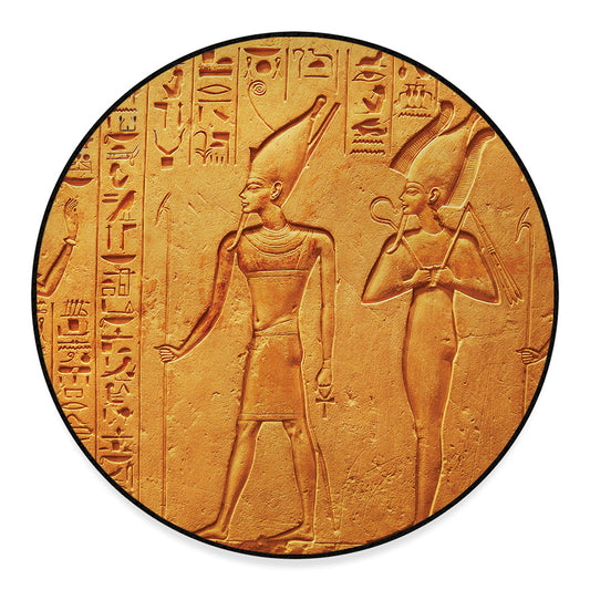 Ancient Egyptian Gods Print Round Floor Mat