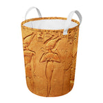 Ancient Egyptian Gods Print Round Laundry Basket