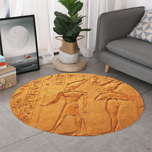 Ancient Egyptian Gods Print Round Rug