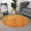 Ancient Egyptian Gods Print Round Rug