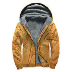 Ancient Egyptian Gods Print Sherpa Lined Zip Up Hoodie
