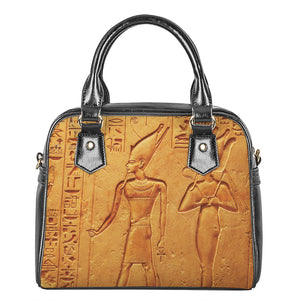 Ancient Egyptian Gods Print Shoulder Handbag