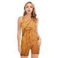 Ancient Egyptian Gods Print Sleeveless One Piece Swimsuit