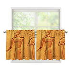 Ancient Egyptian Gods Print Tier Curtains