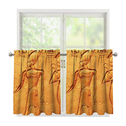 Ancient Egyptian Gods Print Tier Curtains