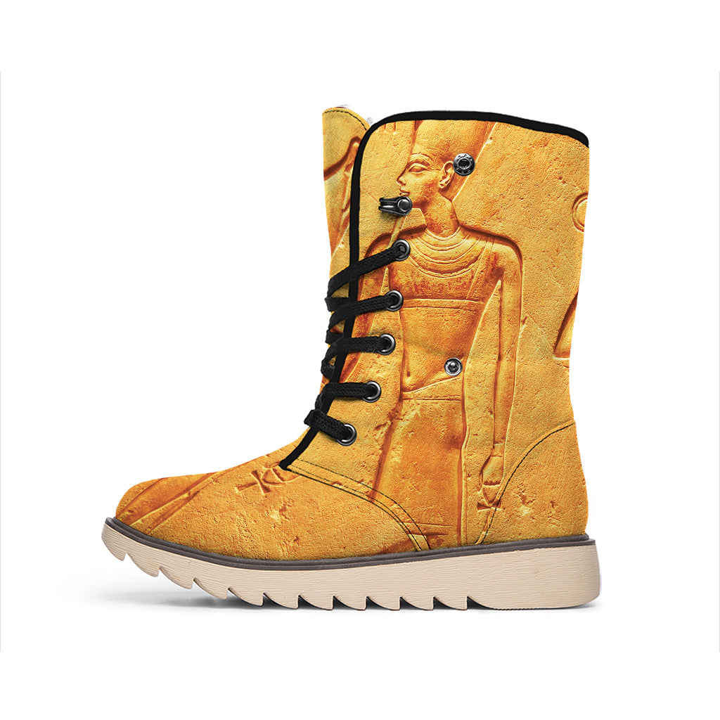 Ancient Egyptian Gods Print Winter Boots