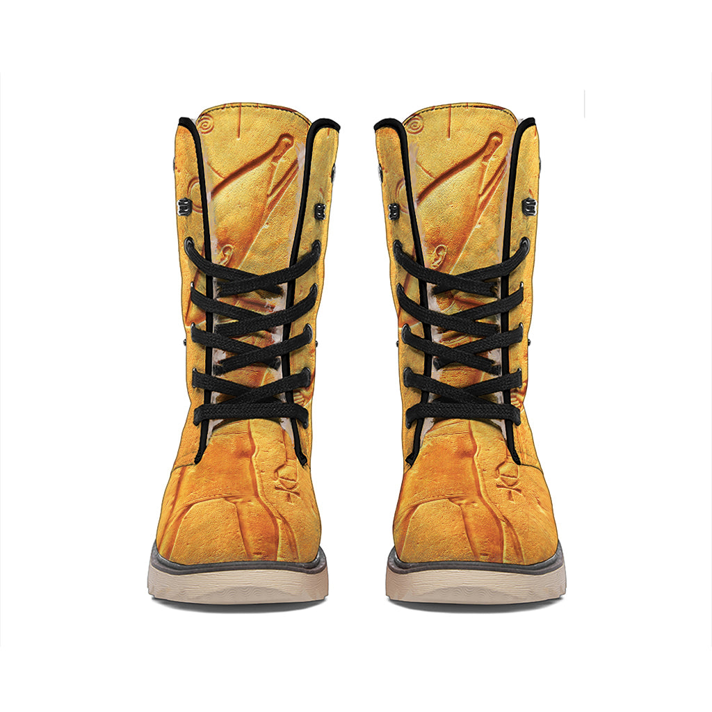 Ancient Egyptian Gods Print Winter Boots