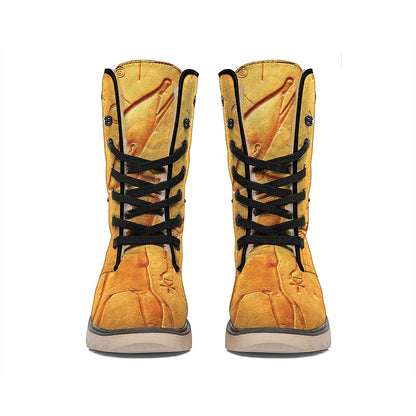 Ancient Egyptian Gods Print Winter Boots