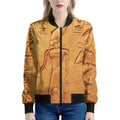 Ancient Egyptian Gods Print Women's Bomber Jacket