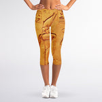 Ancient Egyptian Gods Print Women's Capri Leggings