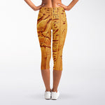 Ancient Egyptian Gods Print Women's Capri Leggings