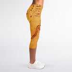 Ancient Egyptian Gods Print Women's Capri Leggings