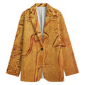 Ancient Egyptian Gods Print Women's Cotton Blazer