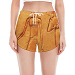 Ancient Egyptian Gods Print Women's Split Running Shorts