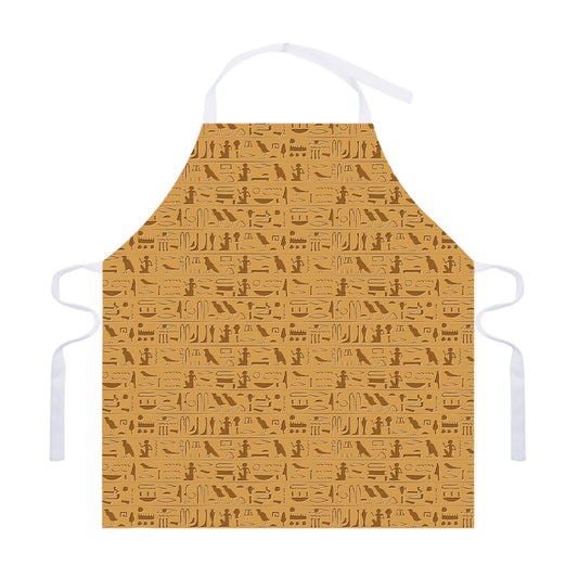 Ancient Egyptian Hieroglyphs Print Adjustable Apron