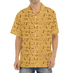 Ancient Egyptian Hieroglyphs Print Aloha Shirt