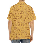 Ancient Egyptian Hieroglyphs Print Aloha Shirt