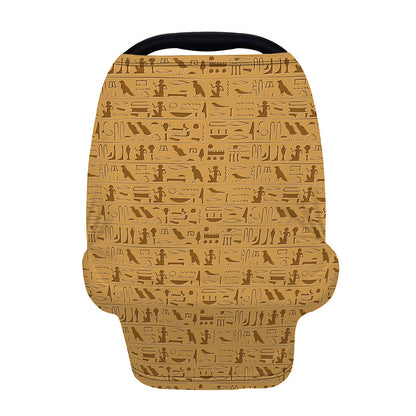 Ancient Egyptian Hieroglyphs Print Baby Seat Cover