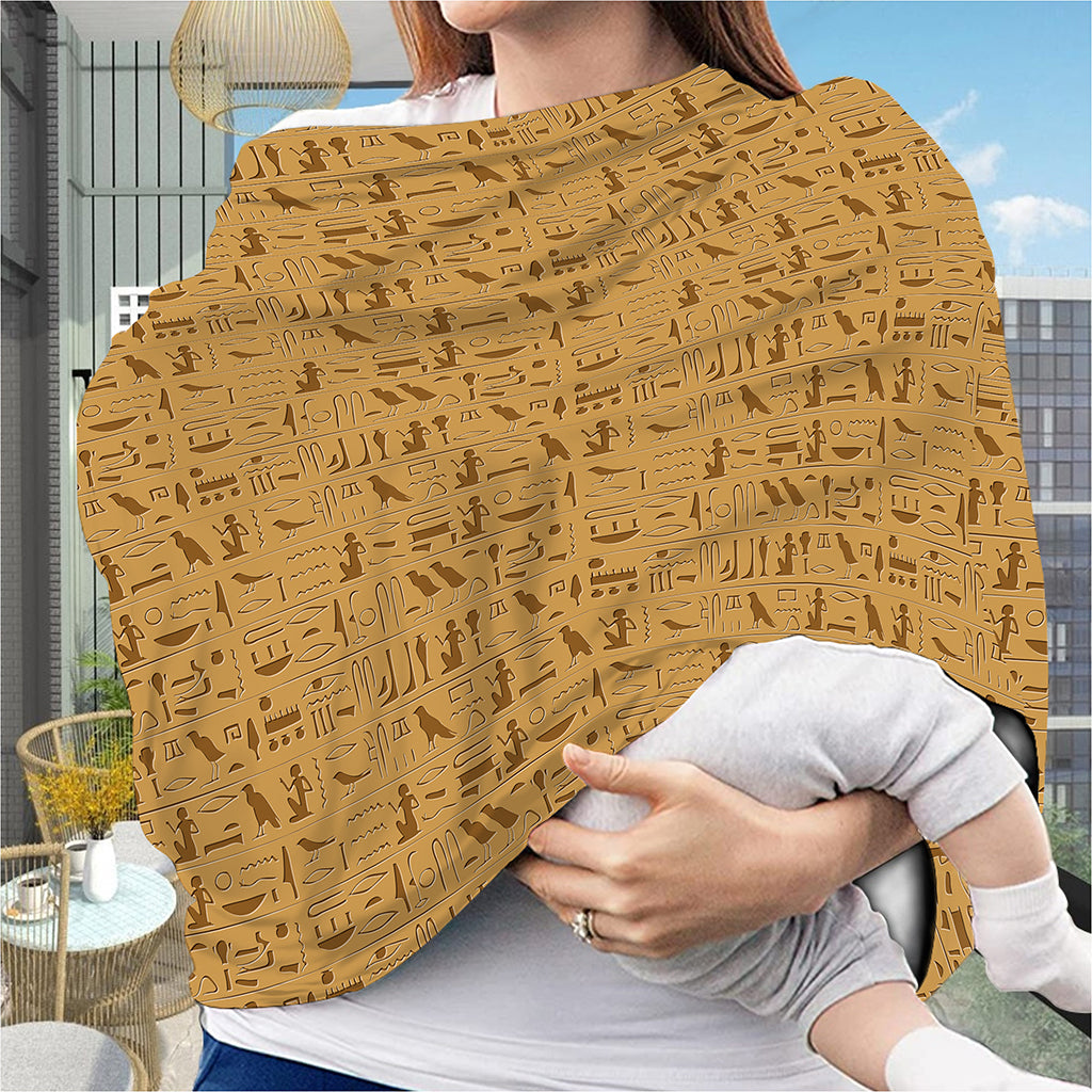 Ancient Egyptian Hieroglyphs Print Baby Seat Cover