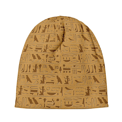 Ancient Egyptian Hieroglyphs Print Beanie