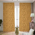 Ancient Egyptian Hieroglyphs Print Dimout Pencil Pleat Curtains