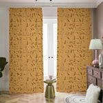 Ancient Egyptian Hieroglyphs Print Blackout Pencil Pleat Curtains