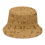Ancient Egyptian Hieroglyphs Print Bucket Hat